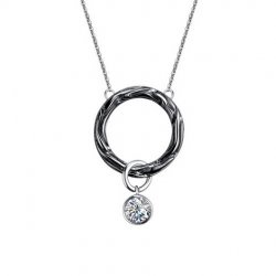 Colier din argint  cu pietre Cubic Zirconia Incolor