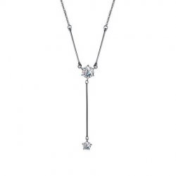Colier din argint  cu pietre Cubic Zirconia Incolor