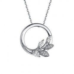 Colier din argint  cu pietre Cubic Zirconia Incolor