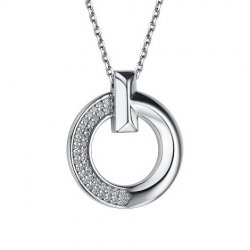 Colier din argint  cu pietre Cubic Zirconia Incolor