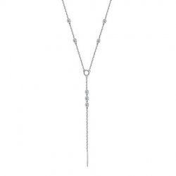 Colier din argint  cu pietre Cubic Zirconia Incolor