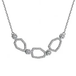 Colier din argint cu Cubic Zirconia Incolor