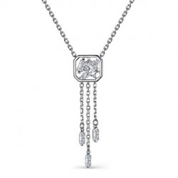 Colier din argint  cu pietre Cubic Zirconia Incolor
