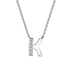 Colier din argint  cu pietre Cubic Zirconia Incolor