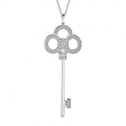 Colier din argint  cu pietre Cubic Zirconia Incolor