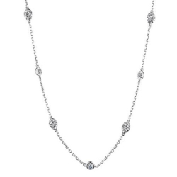 Colier din argint  cu pietre Cubic Zirconia Incolor
