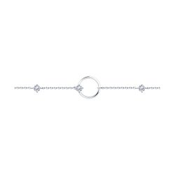 Brățară din argint  cu pietre Cubic Zirconia Incolor