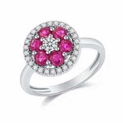 Inel din aur alb cu Diamant, Rubin