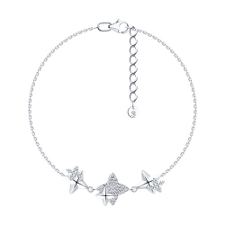 Brățară din argint  cu pietre Cubic Zirconia Incolor