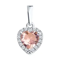 Pandantiv din argint cu Cubic Zirconia Incolor, Sital sintetic