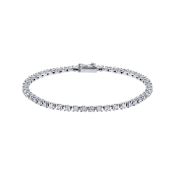 Brățară Tennis din aur alb cu pietre Diamant