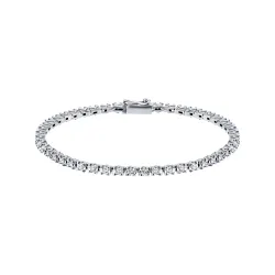 Brățară Tennis din aur alb cu Diamant