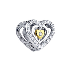 Pandantiv din argint  cu pietre Cubic Zirconia Incolor