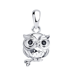 Pandantiv din argint  cu pietre Cubic Zirconia Negru