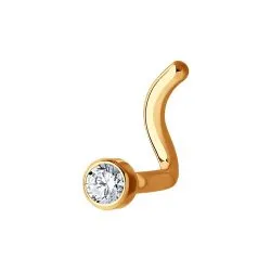 Piercing din aur roșu cu Diamant