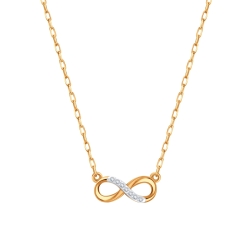 Колье из красного золота с камнями Фианит