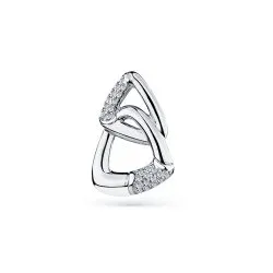 Pandantiv din aur alb cu Cubic Zirconia Incolor