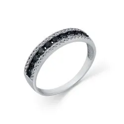 Inel din aur alb cu Diamant, Diamant negru