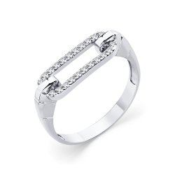 Inel din aur alb cu pietre Diamant