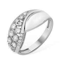 Inel din argint  cu pietre Cubic Zirconia Incolor