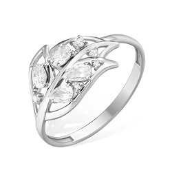 Inel din argint  cu pietre Cubic Zirconia Incolor