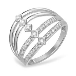 Inel din argint  cu pietre Cubic Zirconia Incolor