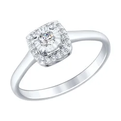 Inel din aur alb cu Diamant