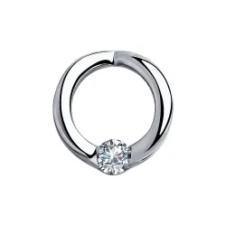 Pandantiv din aur alb cu Diamant