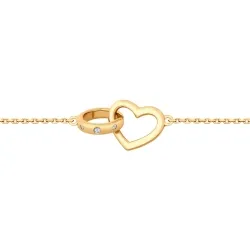 Brățară Love din aur roșu cu Diamant