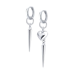 Серьги Конго из серебра без камней