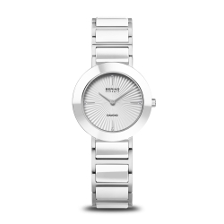Ceas BERING  cu pietre Diamant, Ceramica albă