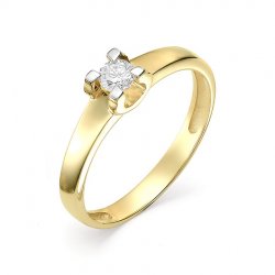 Inel din aur galben cu pietre Diamant