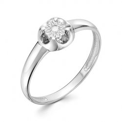 Inel din aur alb cu pietre Diamant