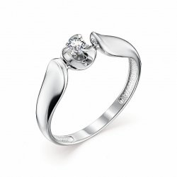 Inel din aur alb cu pietre Diamant