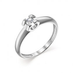 Inel din aur alb cu pietre Diamant