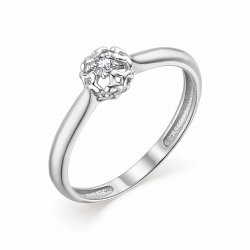 Inel din aur alb cu pietre Diamant