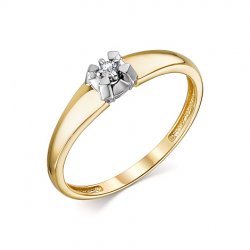 Inel din aur galben cu pietre Diamant