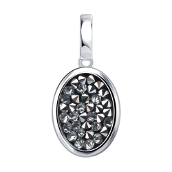Подвеска из серебра с камнями Кристальная ткань