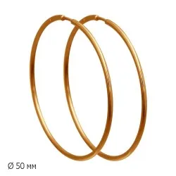 Серьги Конго из красного золота без камней
