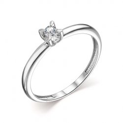 Inel din aur alb cu pietre Diamant