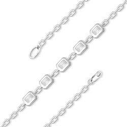 Brățară din argint  cu pietre Cubic Zirconia Incolor