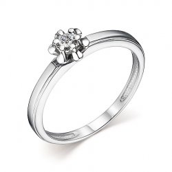 Inel din aur alb cu pietre Diamant