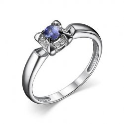 Inel din aur alb cu pietre Diamant, Tanzanit