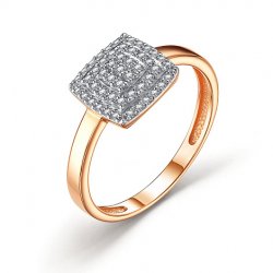 Inel din aur roșu cu pietre Diamant