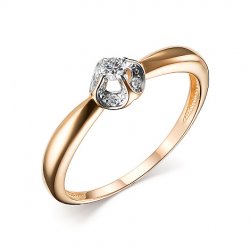Inel din aur roșu cu pietre Diamant