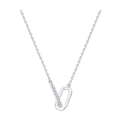 Колье из белого золота с камнями Бриллиант