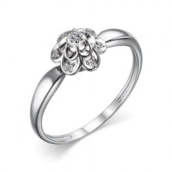 Inel din aur alb cu pietre Diamant