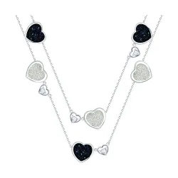 Colier din argint cu Cubic Zirconia Incolor, Țesătură de cristal