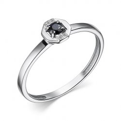 Inel din aur alb cu pietre Diamant, Safir