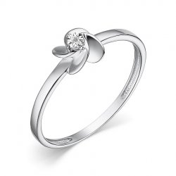 Inel din aur alb cu pietre Diamant